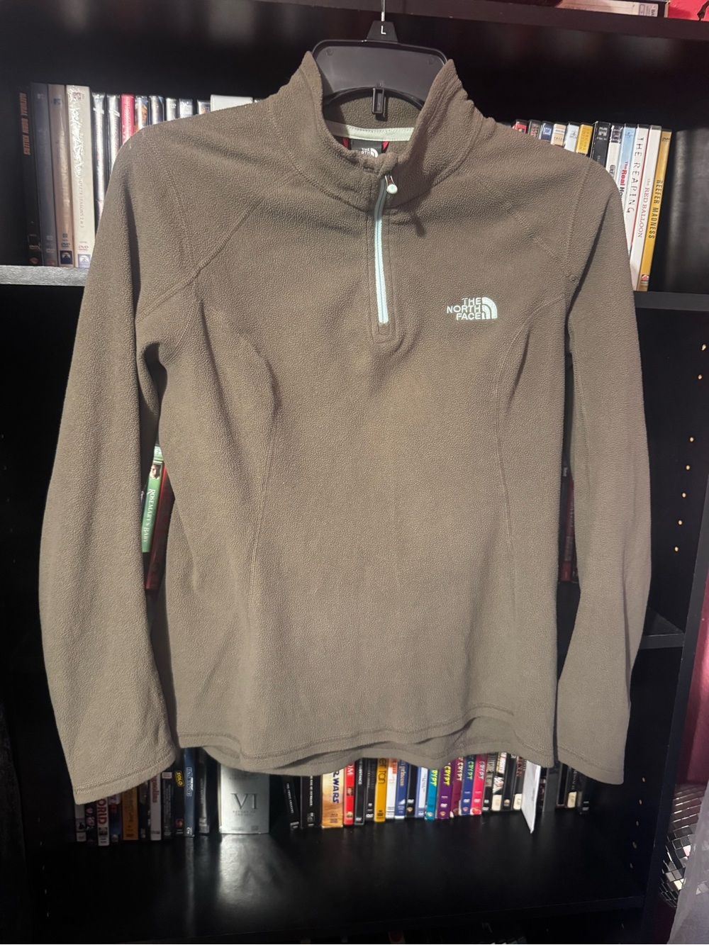 The North Face Women’s Grey Zip-Up Fleece Pullover